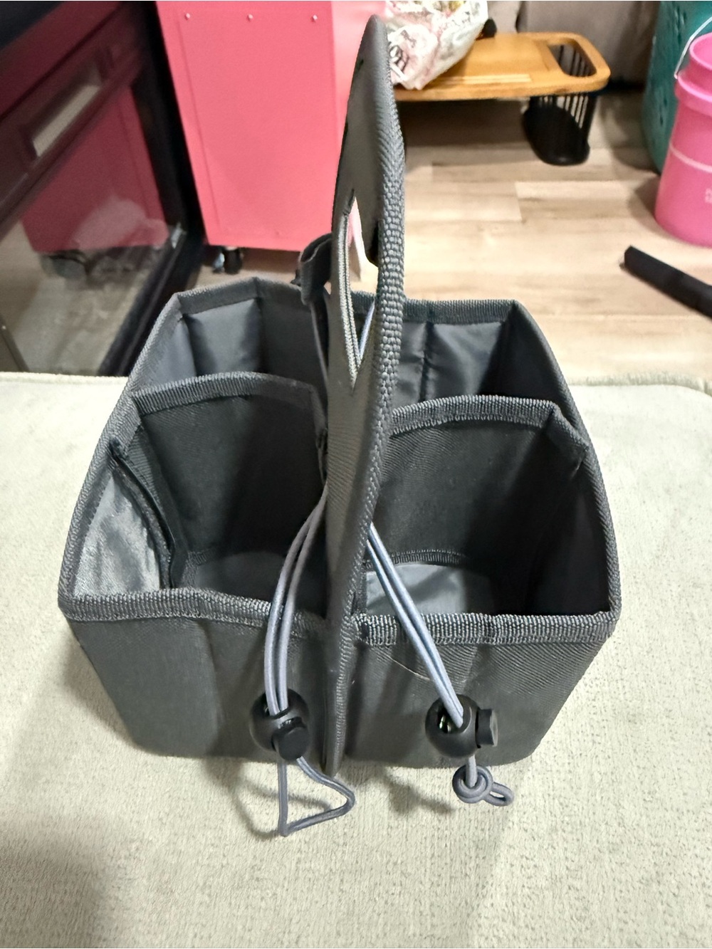 Gray Universal Storage Caddy with Carry Handle